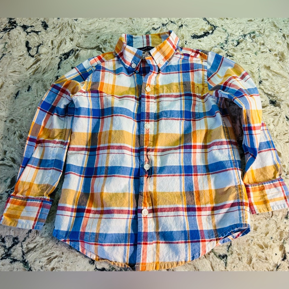 Janie and Jack Plaid Button-Up Shirt